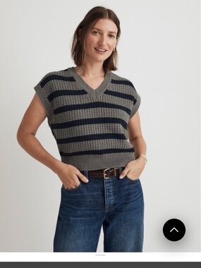 NWT Madewell Sleeveless V-Neck Sweater XXS